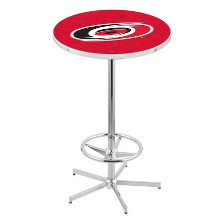 Holland Bar Stool Co 42" Chrome Carolina Hurricanes Pub Table L216C4228CarHur